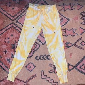 Yellow tye dye sweats